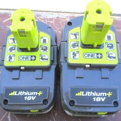 ☆ リョービ RYOBI R18GLU & R18PS ホットグルーガン&コードレスコーナーパームサンダー 5点セット◆バッテリー2台付きの画像