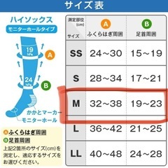 着圧ソックス　レディースM　の画像