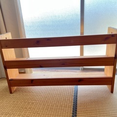 シンプル　CDラック 棚 木製 ワンコインの画像