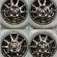 ㉚軽トラ・箱バン用の新品ゴツゴツタイヤと中古美品ホイールとナット  