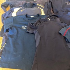 130 半袖長袖インナー　Tシャツ　ネイビーの画像