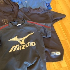 130 半袖長袖インナー　Tシャツ　ネイビーの画像