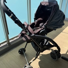 combi atto ベビーカー：レインカバー付き