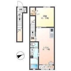 ■メイプル202　■新築1LDK　■インターネット無料　■ガスコンロ・照明・エアコン・その他☆ - 熊谷市