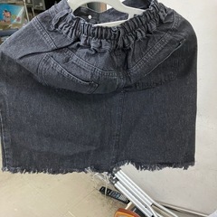 ☆値下げ☆W2504-394 RETRO GIRL デニムミニスカート ブラック レディース Fサイズ 中古の画像