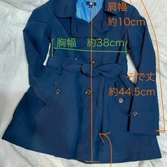 ユニクロキッズ　トレンチコート　お受験　フォーマル　通学コート　私立小　130 ガールズの画像
