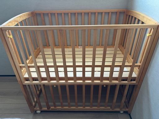 ☆除菌清掃済　☆美品☆　大和屋　エルユープレイペン　ベビーベッド＆２種類サークル ☆除菌清掃済 ☆美品☆ 大和屋 エルユープレイペン ベビーベッド＆2