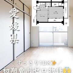 【愛媛県・西条市】＼ 🌟初期費用ゼロ🌟／  すっきり過ごせる1DK✨️