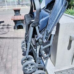 2人乗りベビーカー(レインカバー新品付)の画像
