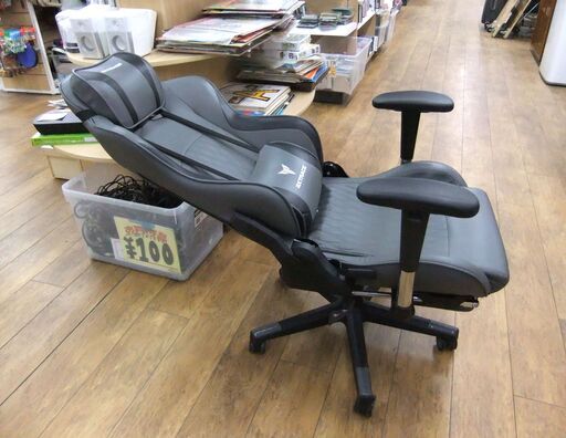 GXTRACE ゲーミングチェア オフィスチェア ハイバック オットマン付き グレー 札幌市 厚別区