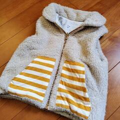 子供服 キッズ 130 ボアベスト リバーシブル ダウンベスト GAP nino の画像