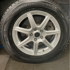 225/60R17 102Q ダンロップ ウィンター MAXX SJ8 7スポークタイプ　ホイール 付き　4本セットの画像