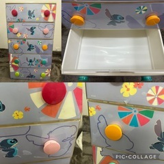 アイリスオーヤマ 5段 キッズチェスト スティッチ ②の画像