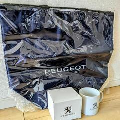 【お譲り先決定】プジョーの保冷バッグとマグカップ(非売品)
