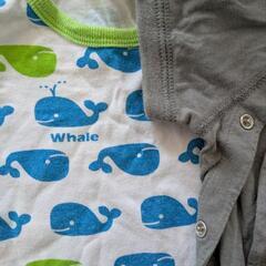 70cm ロンパース　車　くじら　ベビーギャップ　半袖の画像
