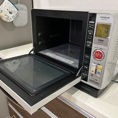 日立 HITACHI スチームオーブンレンジ（22L） ライトグレー コンパクトヘルシーシェフ MRO-FS7-Hの画像