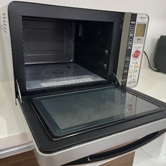 日立 HITACHI スチームオーブンレンジ（22L） ライトグレー コンパクトヘルシーシェフ MRO-FS7-Hの画像