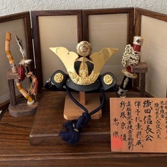 未使用◆節句人形セット◆兜飾り◆木箱付き
