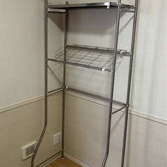 美品★ニトリ　伸縮ステンレス洗濯機ラック （BH03）