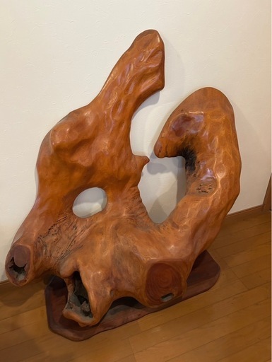 【GO-689】木 オブジェ 置物 衝立 インテリア 昭和レトロ アンティーク