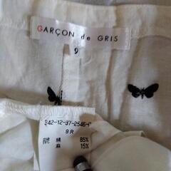 GARCON de GRIS  蝶柄ブラウス 七分袖の画像
