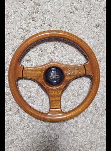 希少 ウッドステアリング 小径