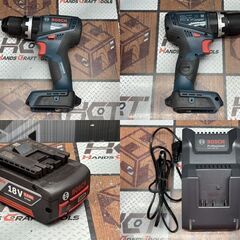値下げしました！【未使用開封品】ボッシュ BOSCH GSB18V-90C コードレス振動ドライバードリル 震動ドライバ バッテリ×1・充電器付き ※ケース留め具片側破損有りの画像