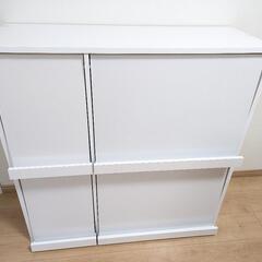 【値下げ】フラップ扉 棚1つめ/2つ　2段重ね可