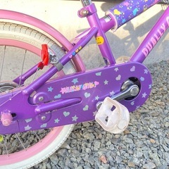 16インチ子供用自転車　補助輪、アシストバー付き
の画像