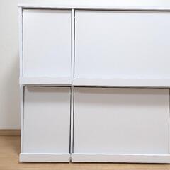 【値下げ】フラップ扉 棚2つめ/2つ　2段重ね可能