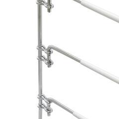 〔新生活応援〕NITORI すべりにくいスカートズボン5段ハンガー(ラミー 幅40.2cm ホワイト)3点セットの画像