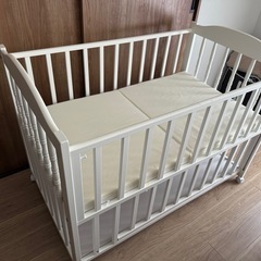 ベビーベッド マットレス付き の画像