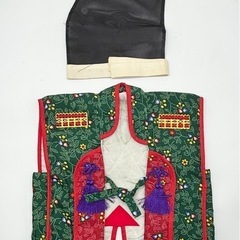 未使用◆五月人形◆陣羽織◆烏帽子付き◆スタンド台付