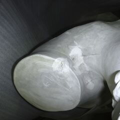 M0003 ※最終価格！　石膏 ヘルメス 像 上半身 胸像 汚れ/ヒビ/割れ傷み大 デッサン 学校 美術の画像