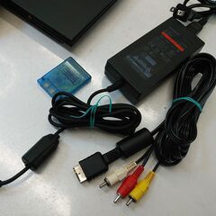 品質保証☆配達有り！6500円(税別）動作OK！SONY　PS2 薄型 プレステ2 本体セット コントローラー1個付の画像