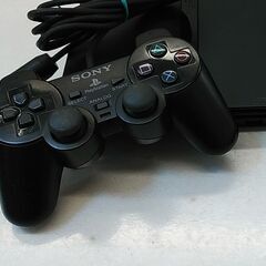 品質保証☆配達有り！6500円(税別）動作OK！SONY　PS2 薄型 プレステ2 本体セット コントローラー1個付の画像