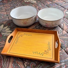 小田栄 無料 ホーロー容器 木製トレー
