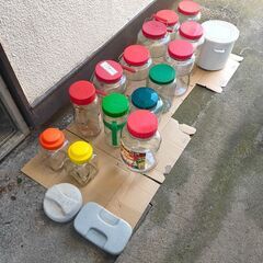 梅酒などの保存瓶・重し・ホーロー容器