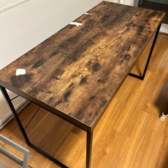 【都内引き取り限定】デスク　ブラウン　長さ120×幅55cm