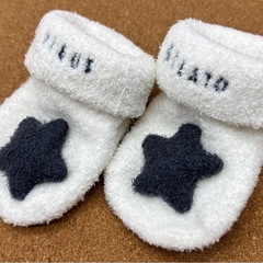 中古◆ジェラートピケ◆ぺビー靴下◆星