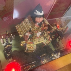 【差し上げます】五月人形　子供武者　ケース入りの画像