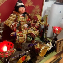 【差し上げます】五月人形　子供武者　ケース入りの画像