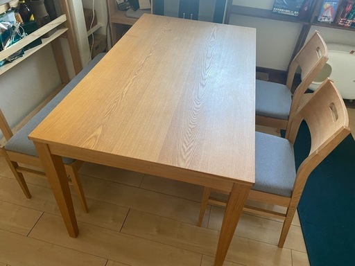 【北欧風】　ダイニングテーブル4点セット