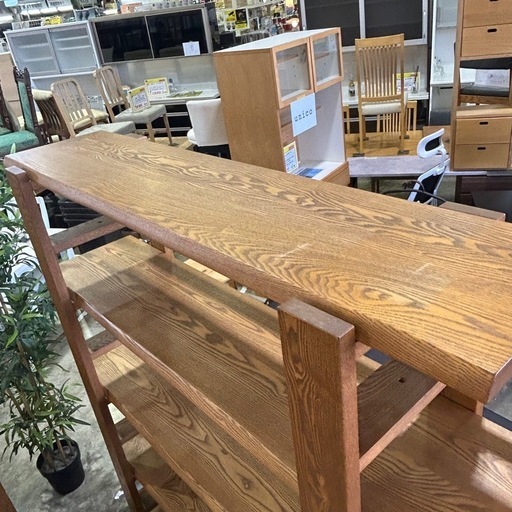 5761 【美品】無垢材 5段オープンラック オープンシェルフ