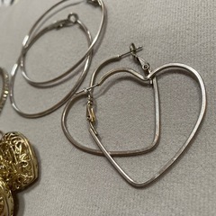 フープピアス 4ペアセット ゴールド シルバー　まとめ売りの画像