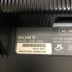 SONY 19インチ液晶ディスプレイ 19TFT SXGA SDM-G96Dの画像