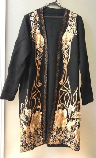 2回使用 k･three ケイ･スリー 刺しゅう入りカーデガン M-Lサイズ