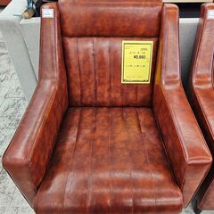レザーソファー　1人用　ブラウン　幅(W)700mm × 奥行(...