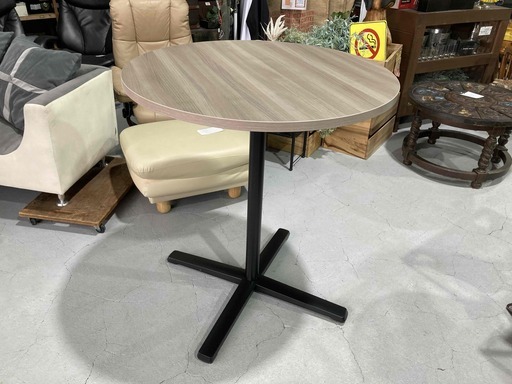 A15①★オカムラ★ダイニングセット 3人用 ハイタイプ ラウンドテーブル 新品定価約15.3万円 カフェ ハイチェア オシャレ