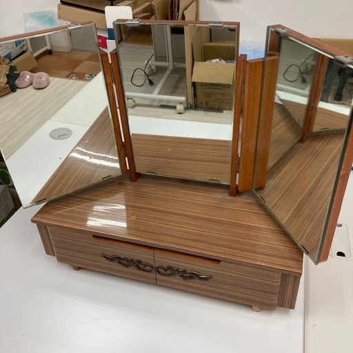 昭和レトロミニ鏡台三面鏡 (たまやん) おごと温泉のミラー/鏡の 昭和レトロミニ鏡台三面鏡 (たまやん) おごと温泉のミラー/鏡の